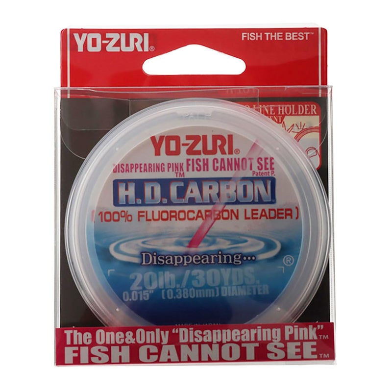 DUEL Yo-Zuri 30-Yard HD Fluorocarbon Leader Line, Pink, 20-Pound - Image 2
